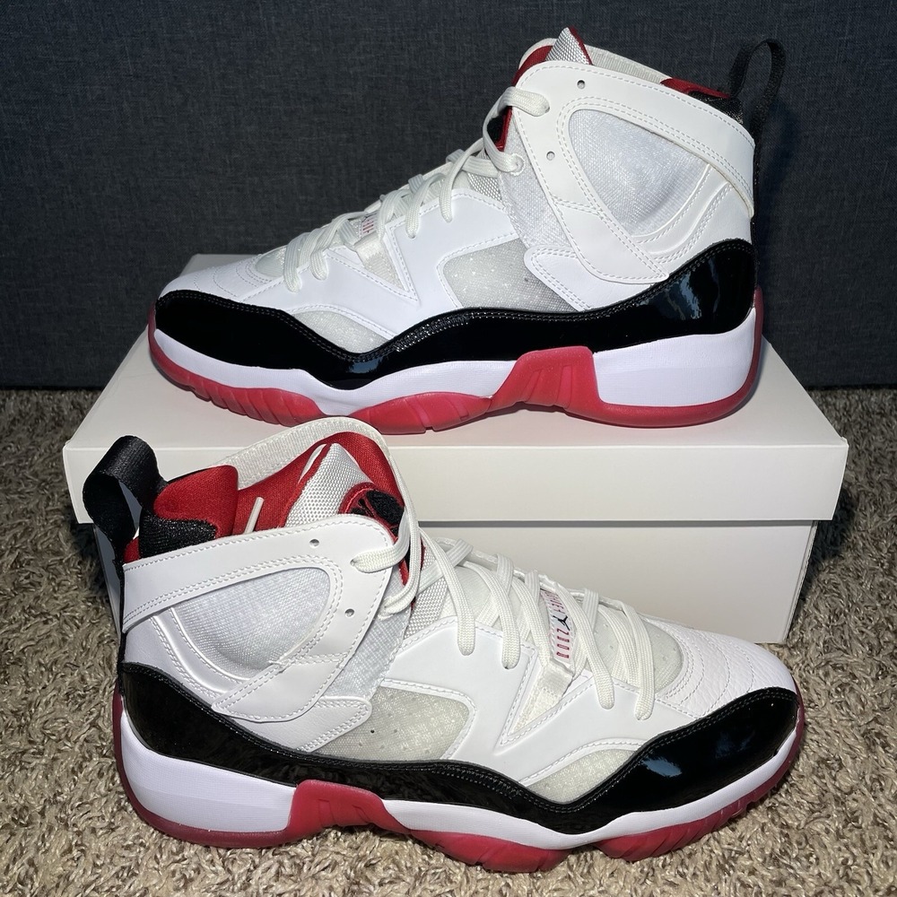 Air Jordan Two Trey Mens 11.5 White Black Red Nike Retro Basketball Shoes NEW